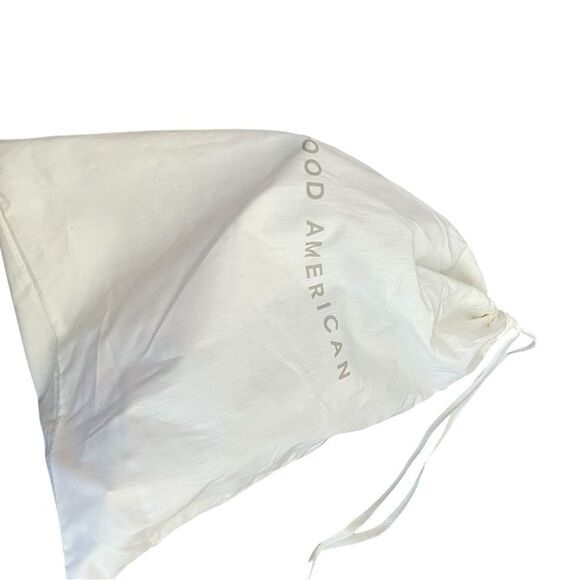 GOOD AMERICAN Velvet Strappy Heels Gold Square Toe Accent - Picture 7 of 7